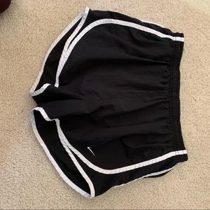 Nike women’s dri fit shorts, black & white, size M